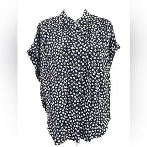 MADEWELL FLORAL BUTTON FRONT TOP